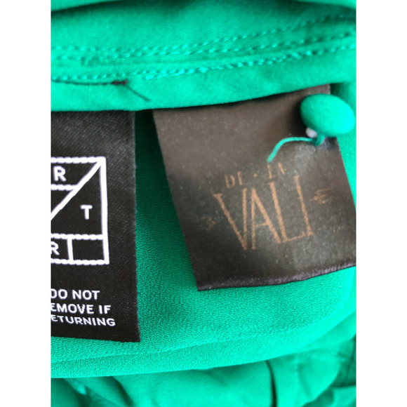 De La Vali Presley Gown Long Balloon Sleeves Green US 6 - Picture 15 of 16